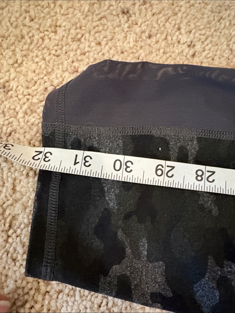 Fabletics Black Camo Capri Leggings with Side Panels - Picture 7 of 7